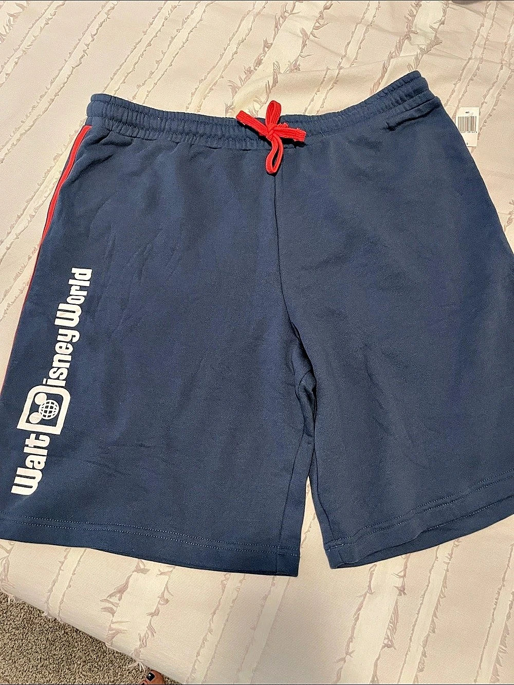 Disney Mens Large Blue Athletic Shorts New with Tags
